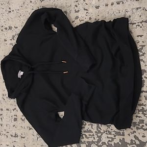 Maternity cowl neck hoodie black medium
